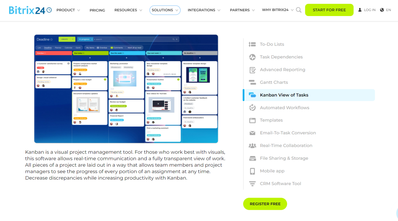 Bitrix24 vs. Trello