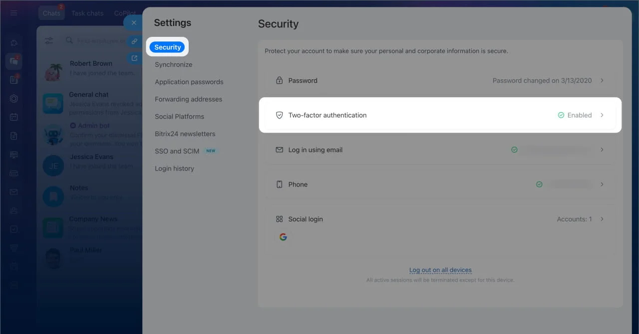 Two-factor authentication