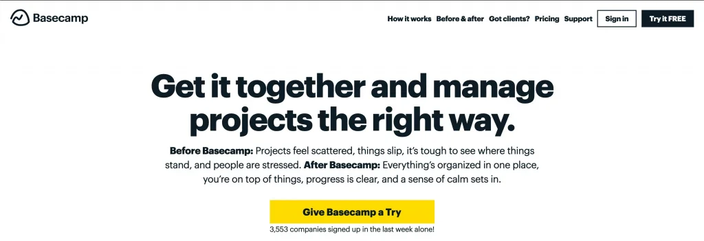 collaboration software basecamp