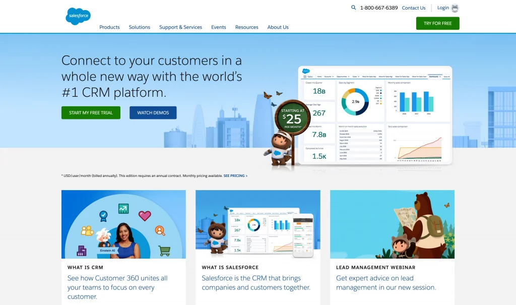 Salesforce cloud based crm